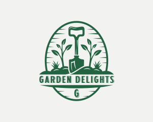 Landscaper Shovel Garden logo design