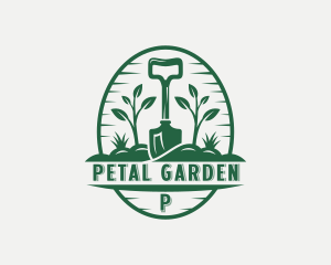 Landscaper Shovel Garden logo design