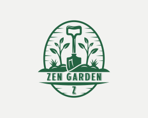 Landscaper Shovel Garden logo design