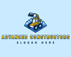 Mountain Mining Excavator  logo design