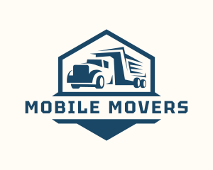 Shipping Courier Truck logo design