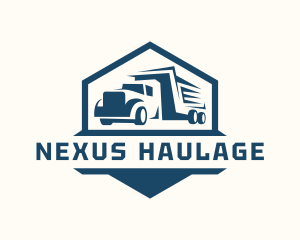 Shipping Courier Truck logo design