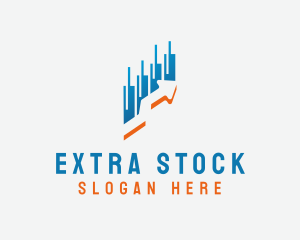 Stock Market Arrow Graph logo design