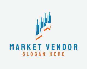 Stock Market Arrow Graph logo design