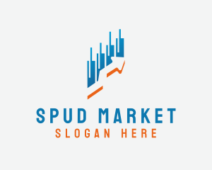 Stock Market Arrow Graph logo design