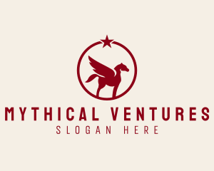 Star Mythical Pegasus  logo design