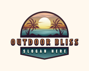 Sunset Beach Travel logo design