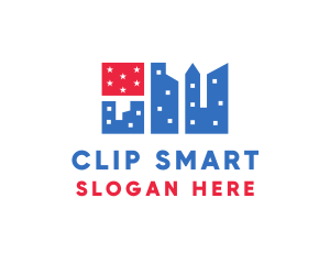 American Flag City logo design