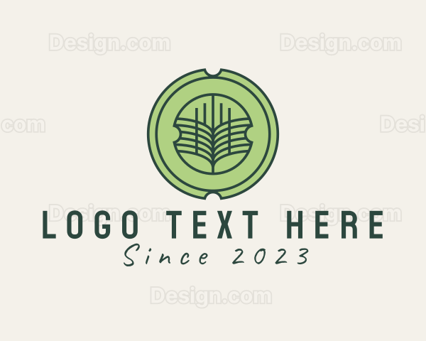 Farming Botanical Badge Logo