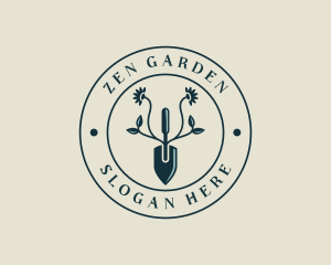 Shovel Plant Gardening logo design