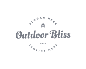 Hipster Camping Business logo design