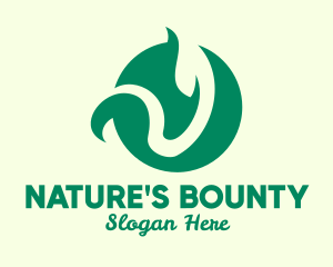 Green Natural Plant  logo design