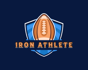 Football Athlete Varsity logo design