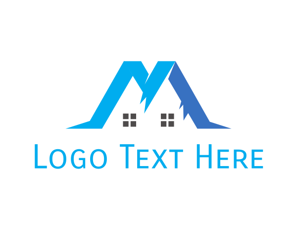 Blue House logo example 3