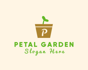 Sapling Seed Pot logo design