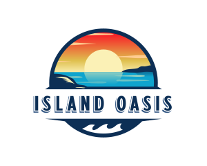 Beach Tropical Adventure logo design