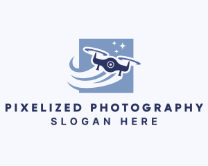 Flying Aerial Drone  logo design