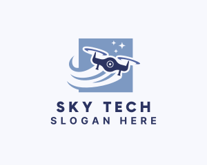 Flying Aerial Drone  logo