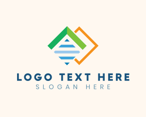 Geometric Mountain Tile Logo