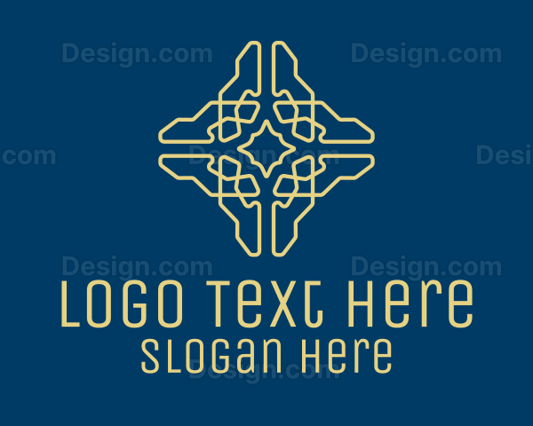 Geometric Cross Pattern Logo