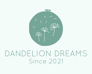 Dandelion Flower Embroidery  logo