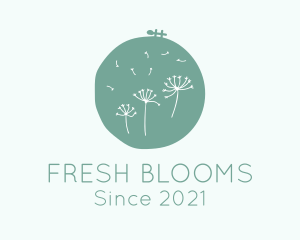 Dandelion Flower Embroidery  logo design