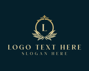 Stylish Decorative Leaf logo