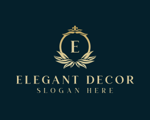 Stylish Decorative Leaf logo design