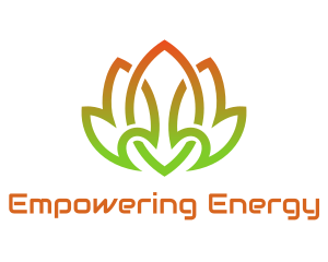 Flaming Green Lotus  logo design