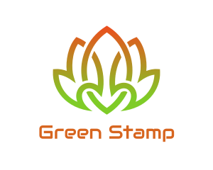 Flaming Green Lotus  logo design