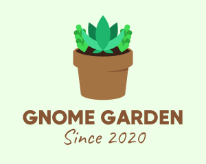 Succulent Gardening Pot logo design