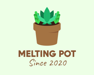 Succulent Gardening Pot logo design