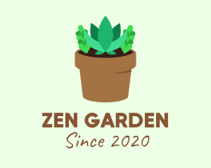 Succulent Gardening Pot logo design