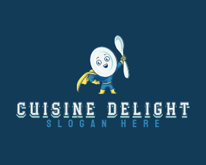 Spoon Plate Superhero  logo design