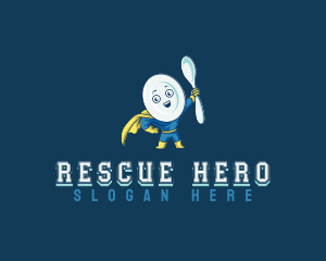 Spoon Plate Superhero  logo design