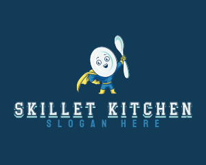 Spoon Plate Superhero  logo design