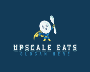 Spoon Plate Superhero  logo design