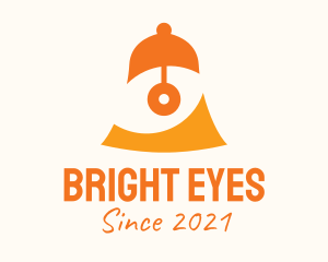 Orange Eye Bell logo design