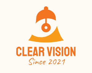 Orange Eye Bell logo design