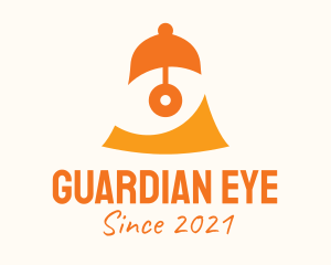 Orange Eye Bell logo design