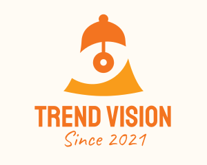 Orange Eye Bell logo design