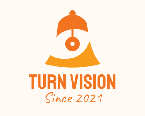 Orange Eye Bell logo design