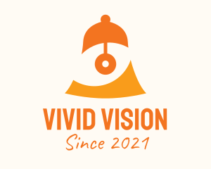 Orange Eye Bell logo design