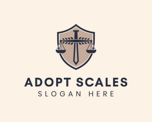 Legal Sword Scale logo design