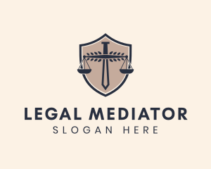 Legal Sword Scale logo design