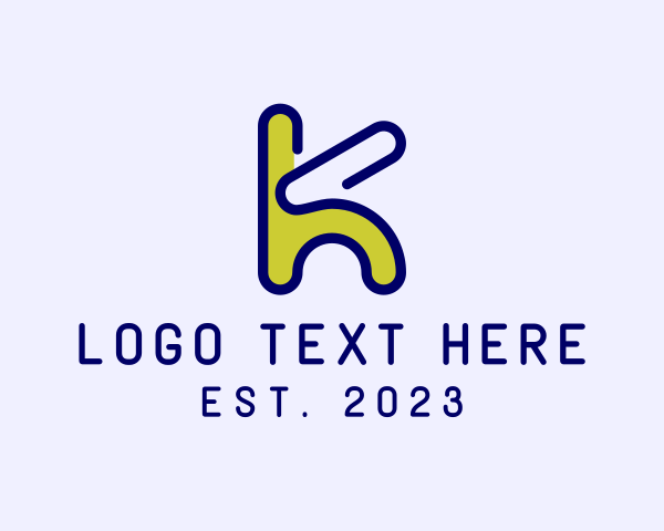 Letter K logo example 4