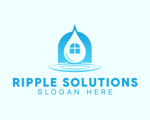 Droplet Window Cleaner logo design