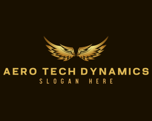 Golden Avian Wings logo design