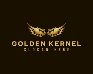 Golden Avian Wings logo design