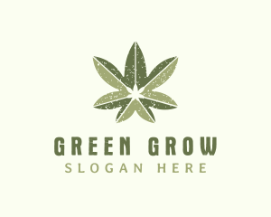 Green Herbal Marijuana logo design